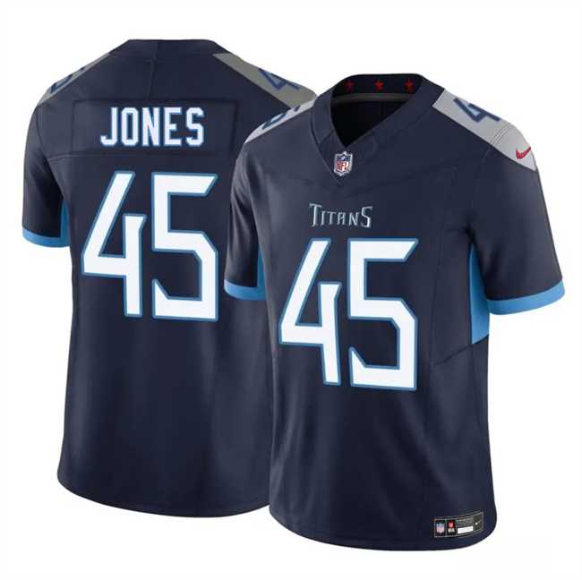 Men & Women & Youth Tennessee Titans #45 Dre'Mont Jones Navy 2025 F.U.S.E. Vapor Limited Stitched Jersey,We sell and wholesale Men & Women & Youth Tennessee Titans #45 Dre'Mont Jones Navy 2025 F.U.S.E. Vapor Limited Stitched Jersey on line form chian!